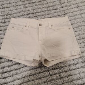 White 7 for all mankind button down jean shorts size 25